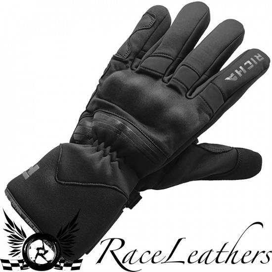 Richa Summit Evo Glove Black Mens Motorcycle Gloves - SKU 081/SUMMEV/BK/02
