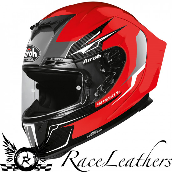 Airoh GP550S Venom Gloss Red Grey Helmet Full Face Helmets - SKU ARH107L