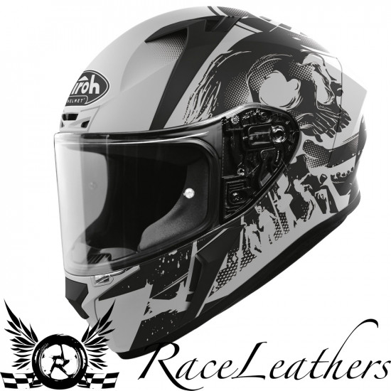 Airoh Valor Akuna Black Grey Matt Helmet Full Face Helmets - SKU ARH123L