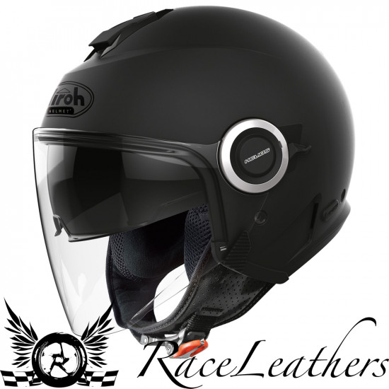 Airoh Helios Black Matt Helmet Open Face Helmets - SKU ARH132L