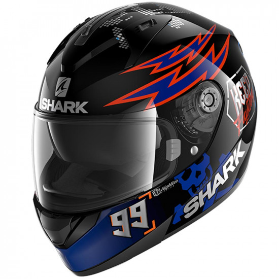 Shark Ridill 1.2 Catal Bad Boy Black Blue Orange Motorcycle Helmet