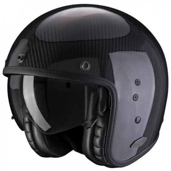 Scorpion Belfast Carbon Gloss Black Open Face Helmets - SKU 7508126103L