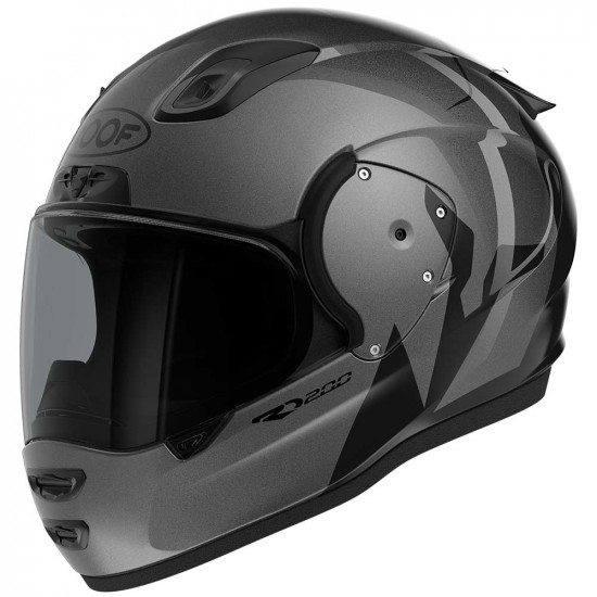 Roof RO200 Troyan Black Steel Helmet Full Face Helmets - SKU RRO200 TROYAN BS 54