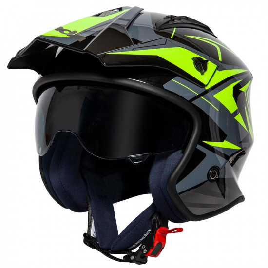 Spada Rock Stream Grey Fluo Trials Helmet Off Road Helmets - SKU 0778269