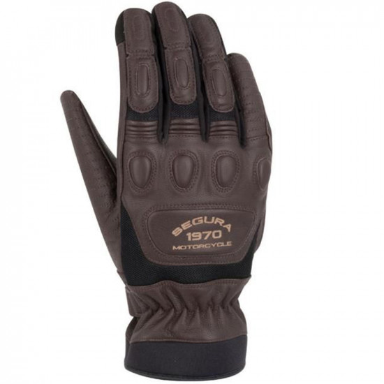 Segura Butch Brown Leather Waterproof Summer Motorcycle Gloves
