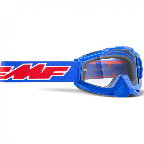 100 FMF Vision Powerbomb Rocket Blue Motocross Goggles Clear Lens Motocross Goggles - SKU UF5020010102