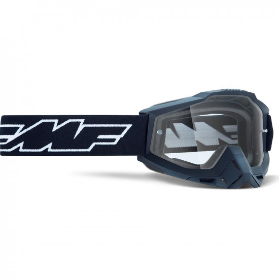 100% FMF Vision Powerbomb Rocket Black Motocross Youth Goggles Clear Lens