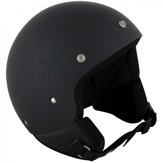 Duchinni D222 Matt Black Motorcycle Open Face Helmet Open Face Helmets - SKU DHD22214LA