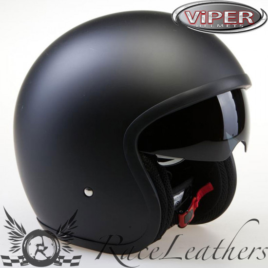 Viper RSV06 Matt Black Open Face Helmets - SKU A013MattBlackXS
