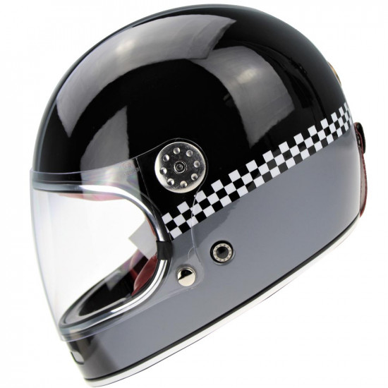 VPR.303 F656 Vintage Gp Black Grey Motorcycle Helmet Full Face Helmets - SKU A311GPBlackGreyXS