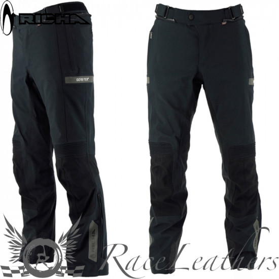 Richa Atlantic GTX Black Short Leg Mens Motorcycle Trousers - SKU 082/ATLAT/BK/K3