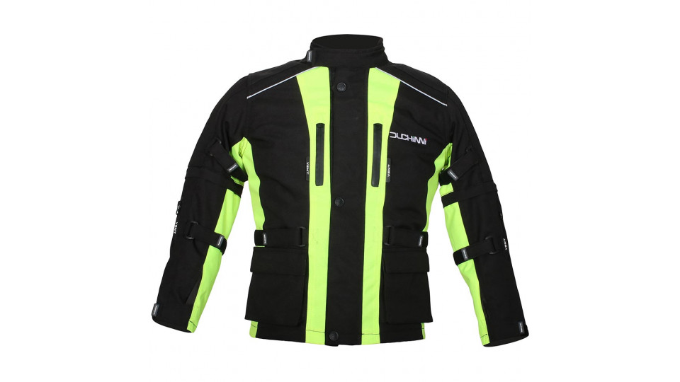 Duchinni Jago Kids Neon Black Waterproof Motorcycle Jacket