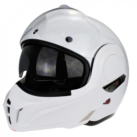 Viper F242 Reverse White Flip Front Motorcycle Helmets - SKU A256WhiteXS