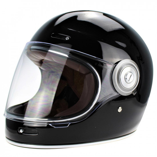 Viper F659 Premium Retro Black Full Face Helmets - SKU A258BlackXS