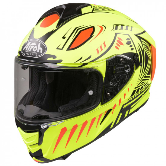 Airoh Spark Vibe Matt Yellow Fluo Helmet Full Face Helmets - SKU ARH119L