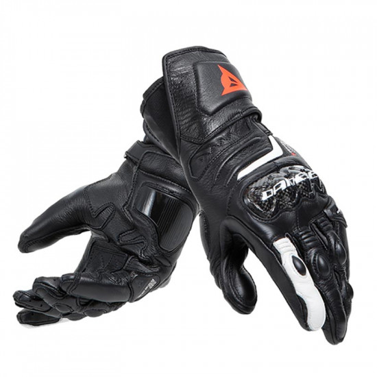 Dainese Carbon 4 Ladies Long Leather Gloves Black White Red