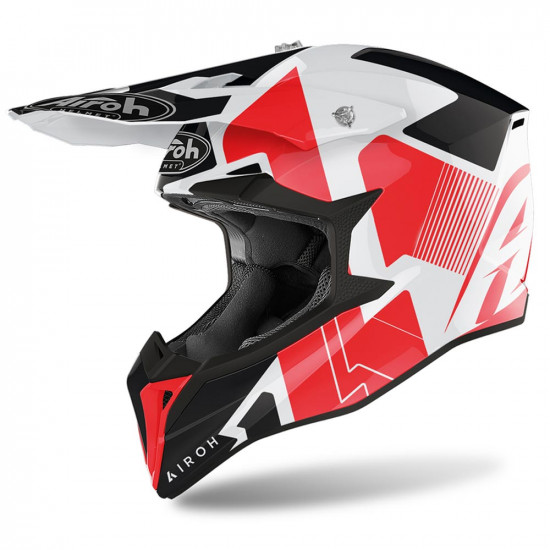 Airoh Wraap Raze Red MX Helmet Off Road Helmets - SKU 0801875