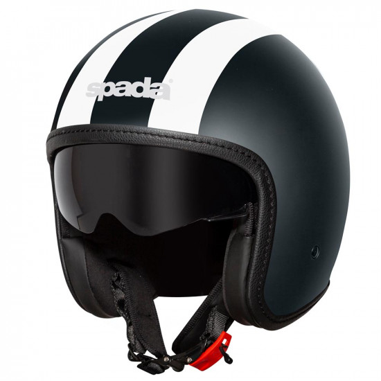 Spada Ace Viper Matt Black White Helmet Open Face Helmets - SKU 0809437