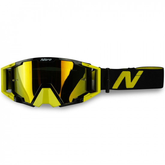 Nitro NV-100 Goggles High Vis Yellow Motocross Goggles - SKU 8210202