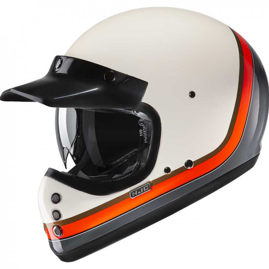 HJC V60 Scoby Brown Orange White Full Face Helmets - SKU V60SO2XL