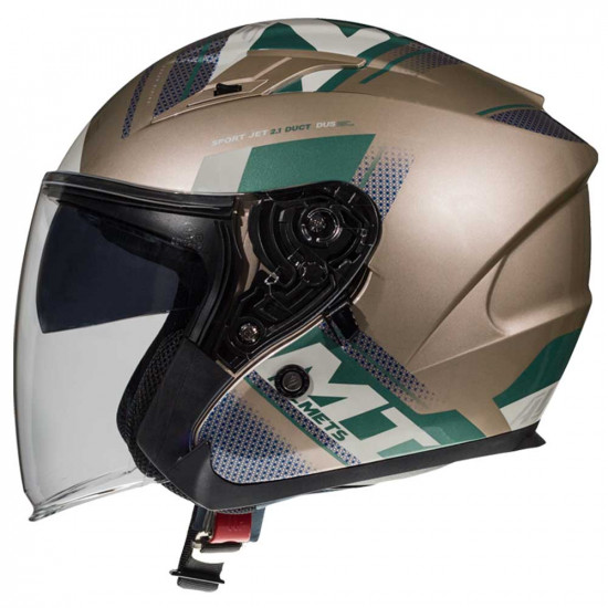 MT Avenue Sideway Gold Green Open Face Helmets - SKU M10515579913