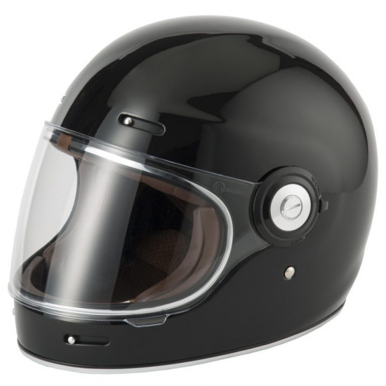 VCAN V135 Retro Black Full Face Helmets - SKU RLMWVOT006