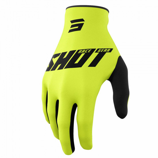Shot 2022 Raw Gloves Burst Neon Yellow Off Road Gloves - SKU A09-13D8-A03-08