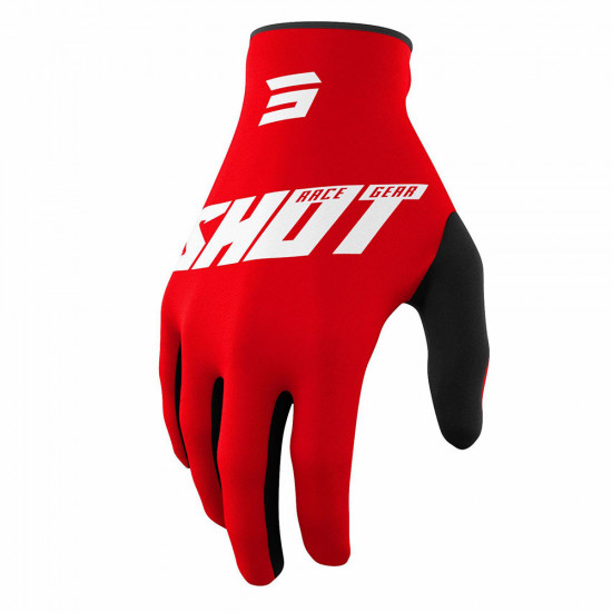 Shot 2022 Raw Gloves Burst Red