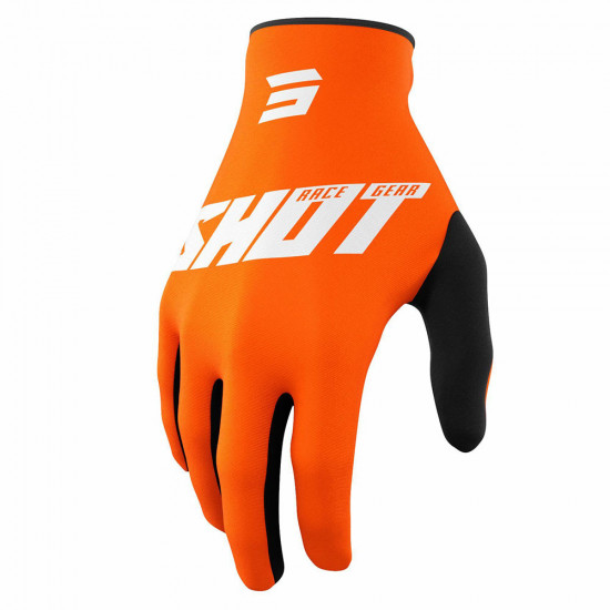 Shot 2022 Youth Raw Gloves Burst Orange