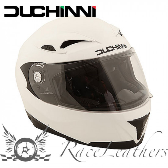 Duchinni D405 White Full Face Helmets - SKU DHD405001LA