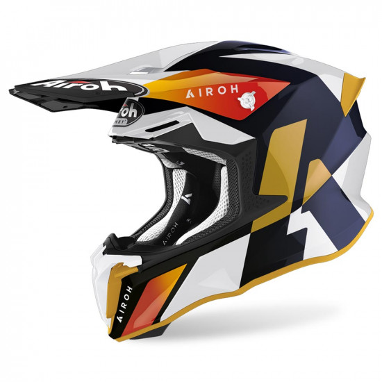 Airoh Twist 2.0 Lift White/Blue MX Helmet