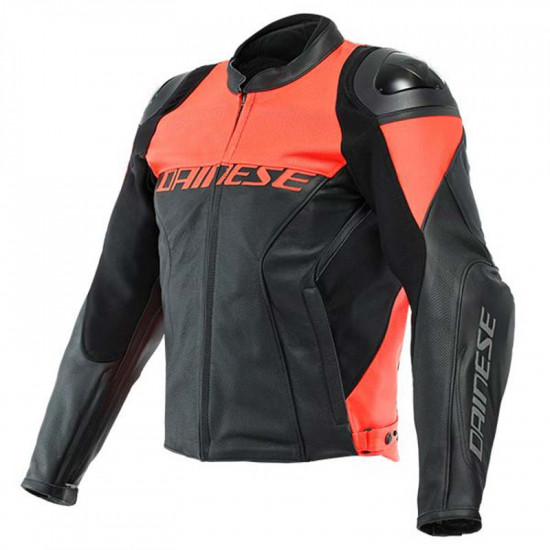 Dainese Racing 4 Jacket Perforated Black Fluo-Red Mens Motorcycle Jackets - SKU 911/153384962844