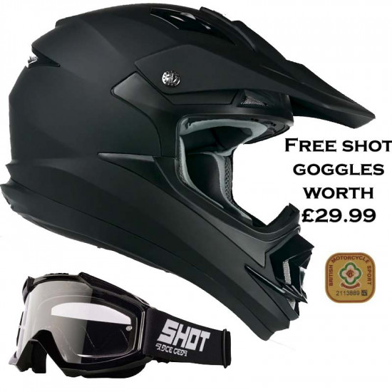 GSB XP-14B Motocross Helmet / Free Shot Goggles