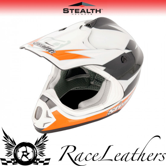 Stealth Helmet HD204 Stealth GP Replica Orange Off Road Helmets - SKU STH125XXXS