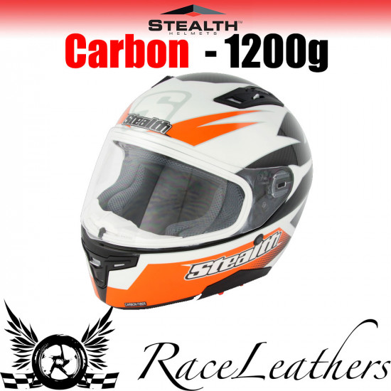 Stealth Helmet HD117 Full Face Carbon Stealth GP Replica Orange Full Face Helmets - SKU STH135S