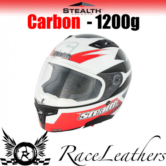 Stealth Helmet HD117 Full Face Carbon Stealth GP Replica Red Full Face Helmets - SKU STH137S