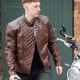 Merlin Chester Cafe D3O Leather Jacket Brown