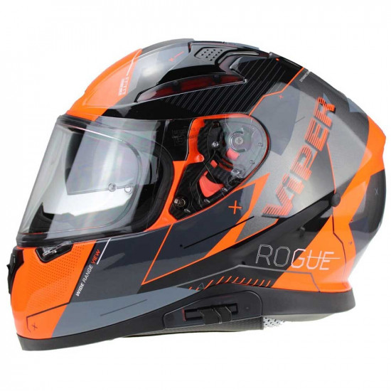 Viper RSV95 Rogue Black Orange Full Face Helmets - SKU A277RogueBlackOrangeXS