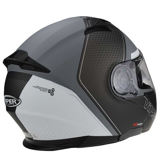 Viper RSV345 Trik Black White £109.95 Flip Front Motorcycle Helmets - SKU AFM064TrikBlackWhiteXS from RaceLeathers Motorcycle Clothing