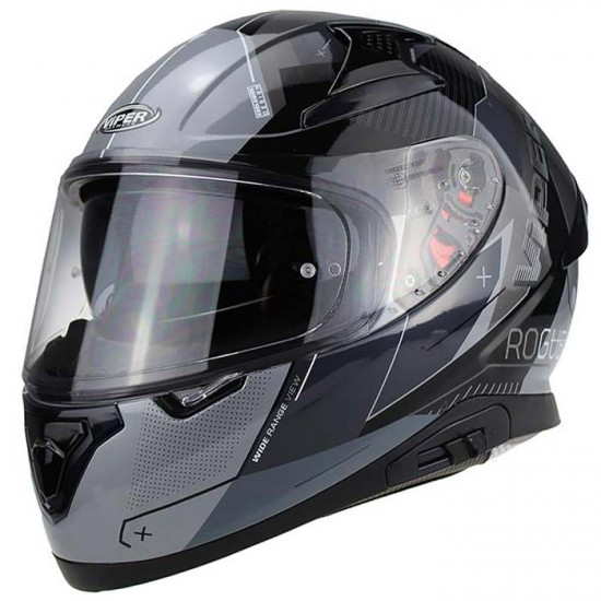 Viper RSV95 Rogue Black Grey Full Face Helmets - SKU A277RogueBlackGreyXS