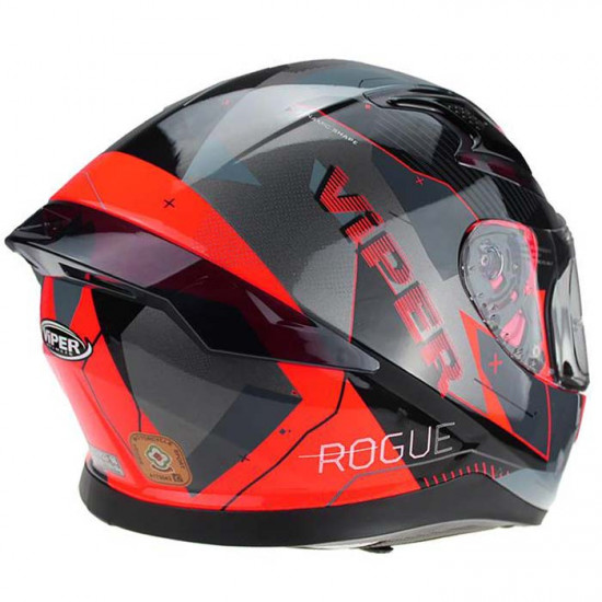 Viper RSV95 Rogue Black Red Full Face Helmets - SKU A277RogueBlackRedXS