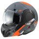 Viper VPR 303 F242 Verto Reverse Flip Motorcycle Helmet Grey Orange