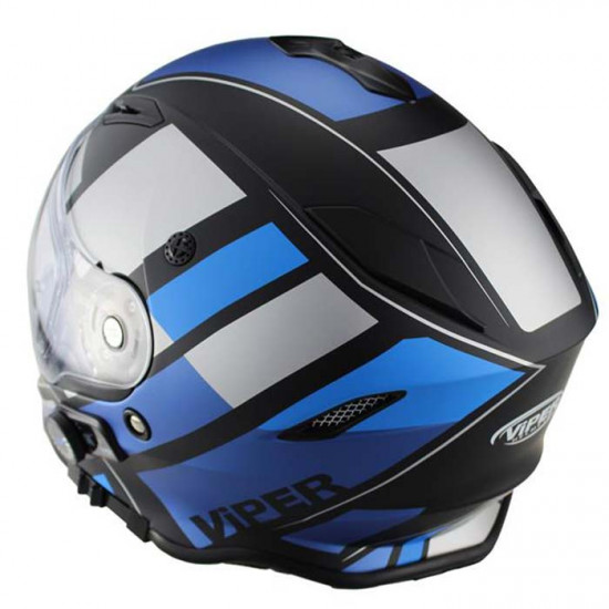 Viper RSV141 BL+ Matt Black Blue Bluetooth £199.95 Full Face Helmets - SKU A357MattBlackBlueXS from RaceLeathers Motorcycle Clothing