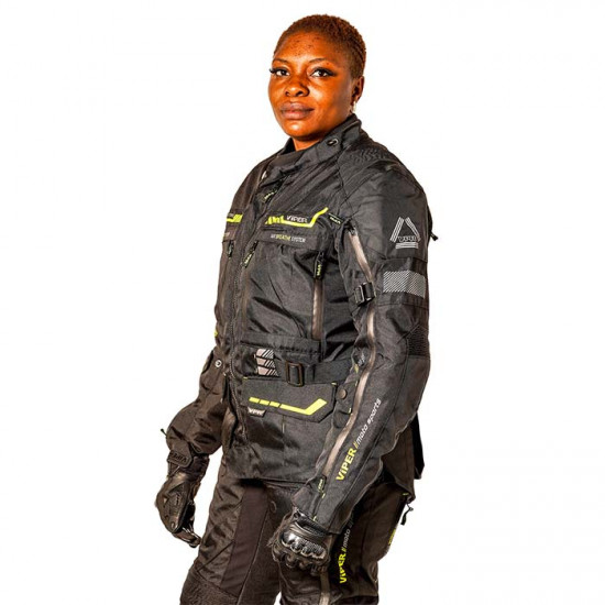 Viper Guard Waterproof Adventure Black Mens Motorcycle Jackets - SKU A371BlackXS36
