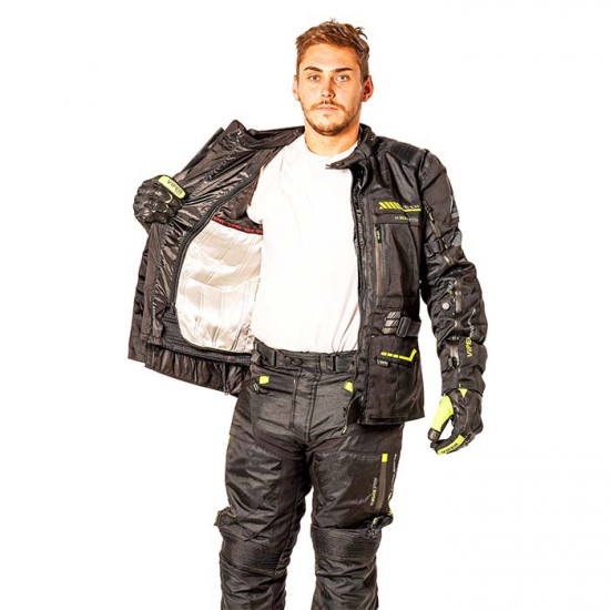 Viper Guard Waterproof Adventure Black Mens Motorcycle Jackets - SKU A371BlackXS36