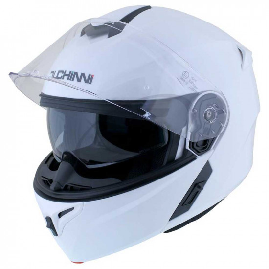 Duchinni D938 White Flip Front Helmet Flip Front Motorcycle Helmets - SKU DHD93801SM