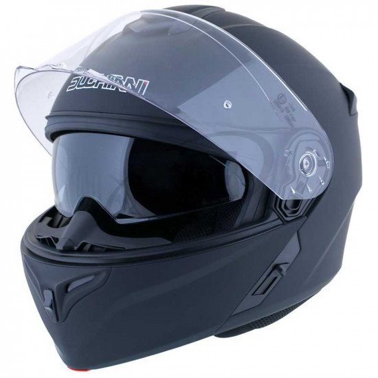 Duchinni D938 Matt Black Flip Front Helmet Flip Front Motorcycle Helmets - SKU DHD93816SM