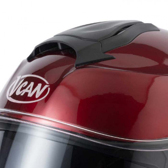 Vcan H272 Gloss Burgundy Helmet Flip Front Motorcycle Helmets - SKU RLMWHTS026
