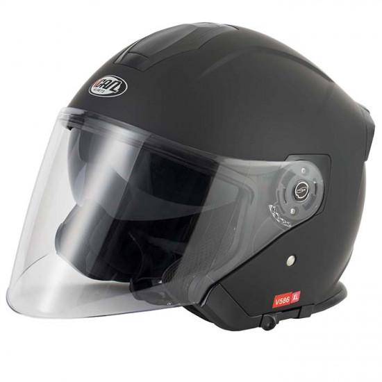 Vcan H586 Matt Black Helmet Open Face Helmets - SKU RLMWHFE006