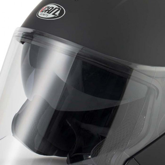 Vcan H586 Matt Black Helmet Open Face Helmets - SKU RLMWHFE006